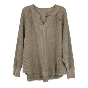 American Eagle Seriously Lived In Sweater Womens LARGE Oversized Distressed